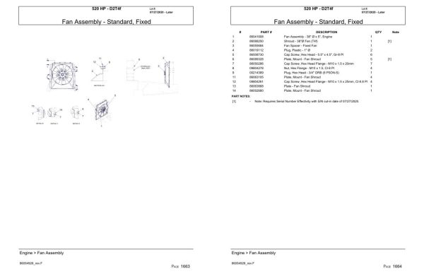 Versatile Tractor 520 HP D2T4f Parts Catalog 2