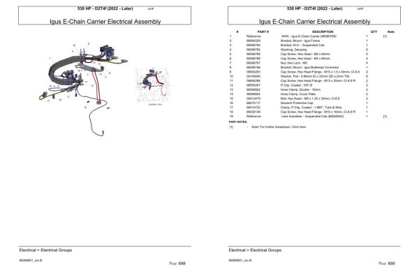 Versatile Tractor 530 HP D2T4f Parts Catalog 2022 1