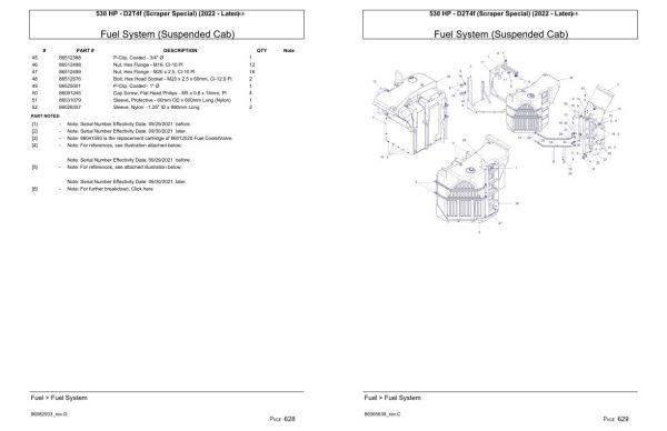 Versatile Tractor 530 HP D2T4f Scraper Special Parts Catalog 2022 1