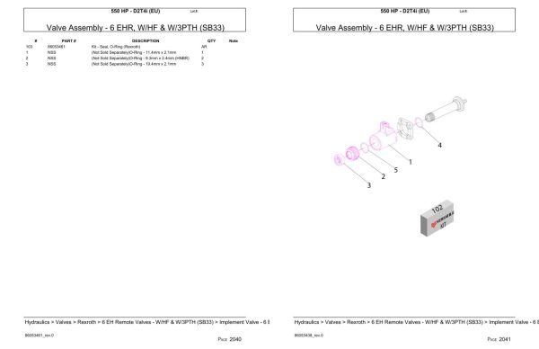 Versatile Tractor 550 HP D2T4i EU Parts Catalog 2