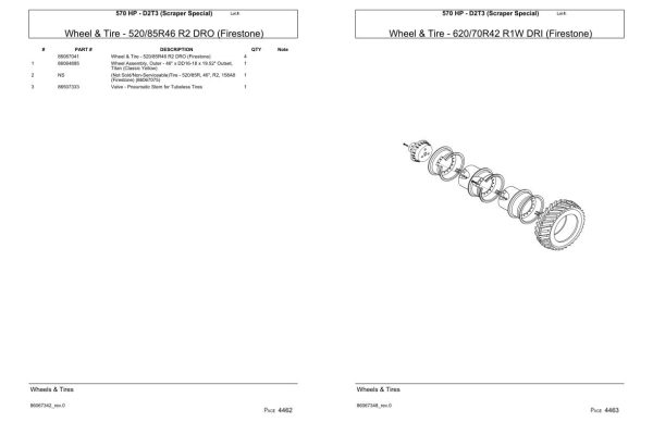 Versatile Tractor 570 HP D2T3 Scraper Special Parts Catalog 1