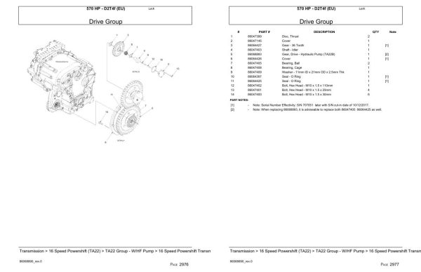 Versatile Tractor 570 HP D2T4f EU Parts Catalog 2