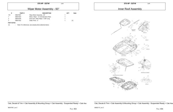 Versatile Tractor 570 HP D2T4f Parts Catalog 2