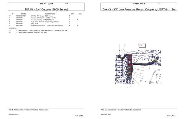 Versatile Tractor 610 HP D2T4f Parts Catalog 2