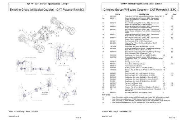Versatile Tractor 620 HP D2T3 Scraper Special Parts Catalog 2022 1