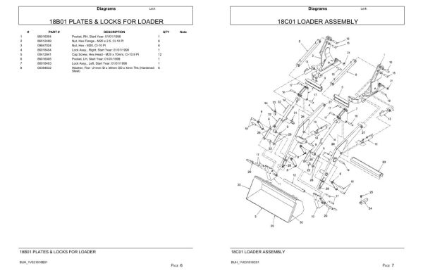 Versatile Tractor 7614 Loader Parts Catalog 1998 2001 2