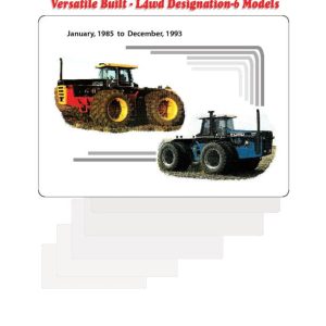 Versatile Tractor 976V Large 4WD Parts Catalog 1985 1993 1