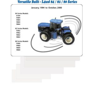 Versatile Tractor 9880 4WD Parts Catalog 1994 1995 1