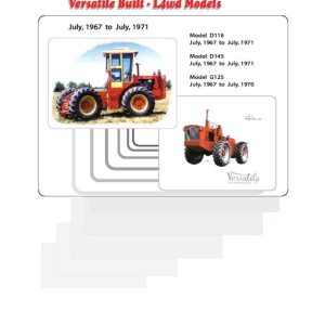 Versatile Tractor D118 4WD 45024 Parts Catalog 1968 1971 1