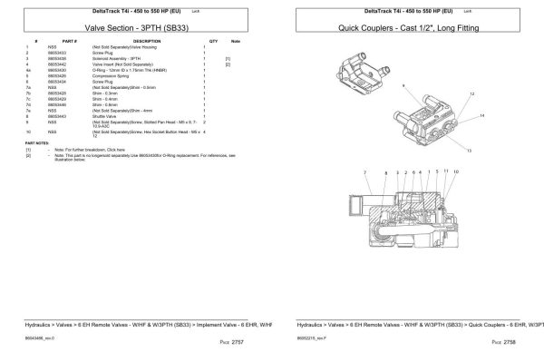 Versatile Tractor DeltaTrack T4i 450 to 550 HP EU Parts Catalog 2