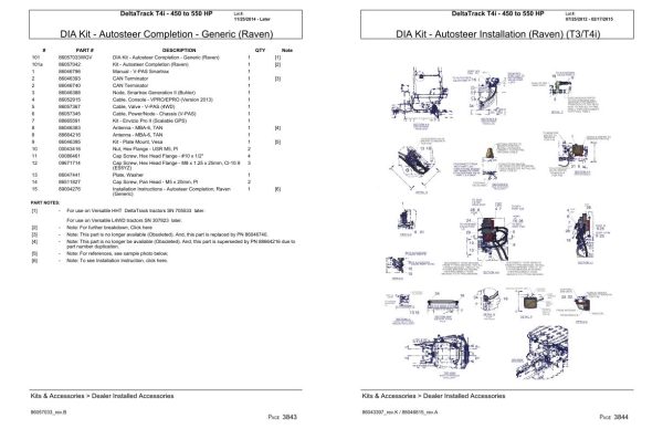 Versatile Tractor DeltaTrack T4i 450 to 550 HP Parts Catalog 2