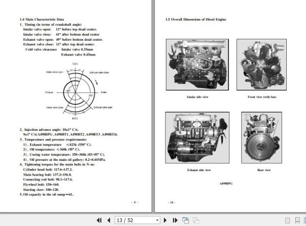 Xinchai Engine 2 4t 498 Series Operation Maintenance Manual 2008 EN 2