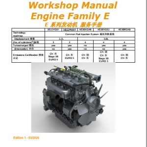 Xinchai Engine 3E22YG51 to 4E30RG40 Workshop Manual 2020 EN ZH 1