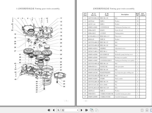 Xinchai Engine 4D27G31 Parts Catalog 2018 EN ZH 2