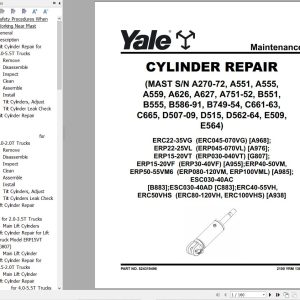 Yale Forklift ERC045VG 070VG Parts Service Manual 2025 1