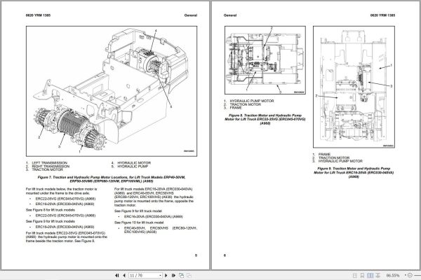 Yale Forklift ERC045VG 070VG Parts Service Manual 2025 2