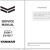 Yanmar Excavator SV86 7 SV100 7 Service Manual MMB69ENMA00200 1