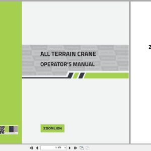 Zoomlion All Terrain Crane ZAT1600H Operators Manual 1