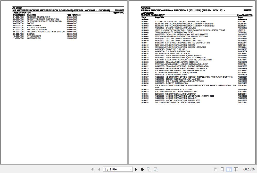 Ag Chem Applicators Air Max Precision and Air Max Precision 2 Parts Catalog 539950D1 1