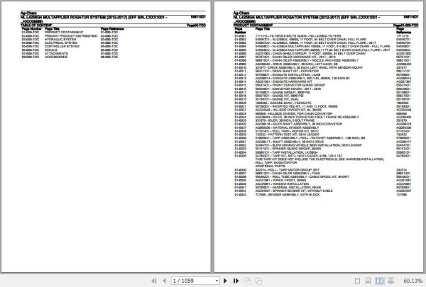 Ag Chem Multapplier Rogator System NL L4258G4 Parts Catalog 546114D1 1
