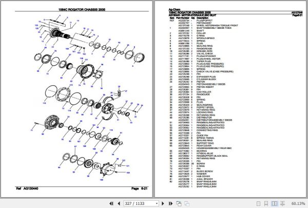 Ag Chem Rogator Chassis 1064C Parts Catalog AG127046 2