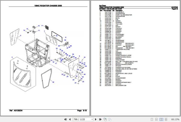 Ag Chem Rogator Chassis 1064C Parts Catalog AG127046 3