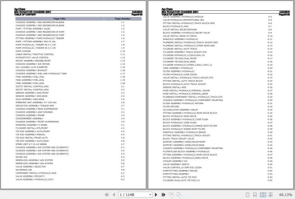 Ag Chem Rogator Chassis 854 Parts Catalog AG546540 1