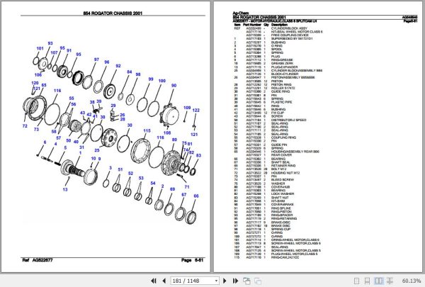 Ag Chem Rogator Chassis 854 Parts Catalog AG546540 3