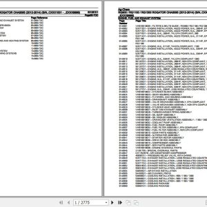 Ag Chem Rogator Chassis RG900 RG1100 RG1300 Parts Catalog 531261D1 1