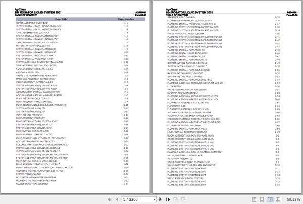 Ag Chem Rogator Liquid System 854 Parts Catalog AG546541 1