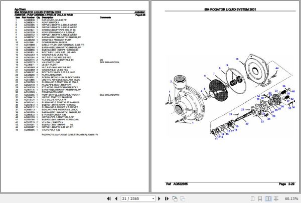 Ag Chem Rogator Liquid System 854 Parts Catalog AG546541 2