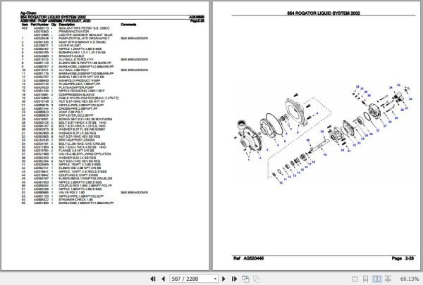Ag Chem Rogator Liquid System 854 Parts Catalog AG546599 3