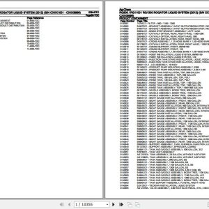Ag Chem Rogator Liquid System RG900 RG1100 RG1300 Parts Catalog 539447D1 1