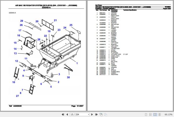 Ag Chem Rogator System Air Max 180 Parts Catalog 551988D1 2