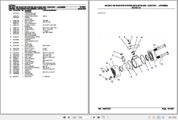 Ag Chem Rogator System Air Max 180 Parts Catalog 551988D1 3