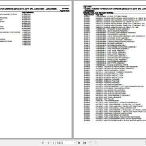 Ag Chem Terragator Chassis TG7300 TG8300 Parts Catalog 537855D1 1