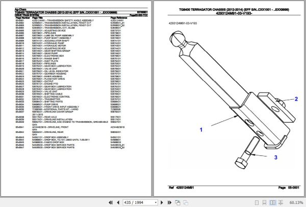Ag Chem Terragator Chassis TG8400 Parts Catalog 537858D1 3