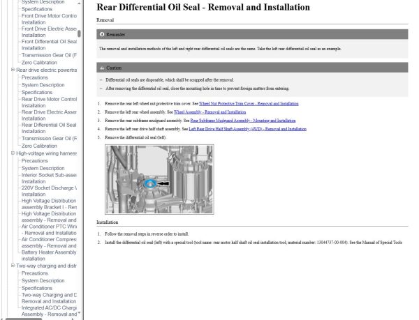 BYD 735 HAN EV 2023 European Standard Service Manuals 2