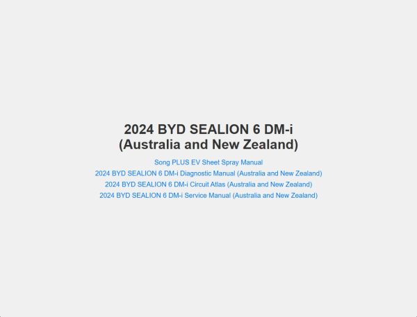 BYD SEALION 6 DM i 2024 Australia and New Zealand Service Manual 1