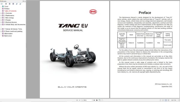 BYD TANG EV 2023 Service Manual 1