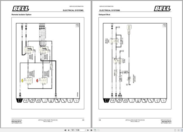 Bell Dump Trucks B35E B40E B45E B50E B60E Service Manual BN076658 2023 3