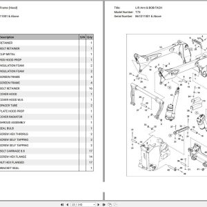 Bobcat Compact Track Loader T7X Parts Manual 2