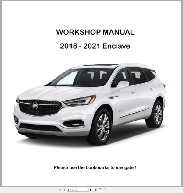 Buick Enclave 2018 2021 Workshop Manual 1