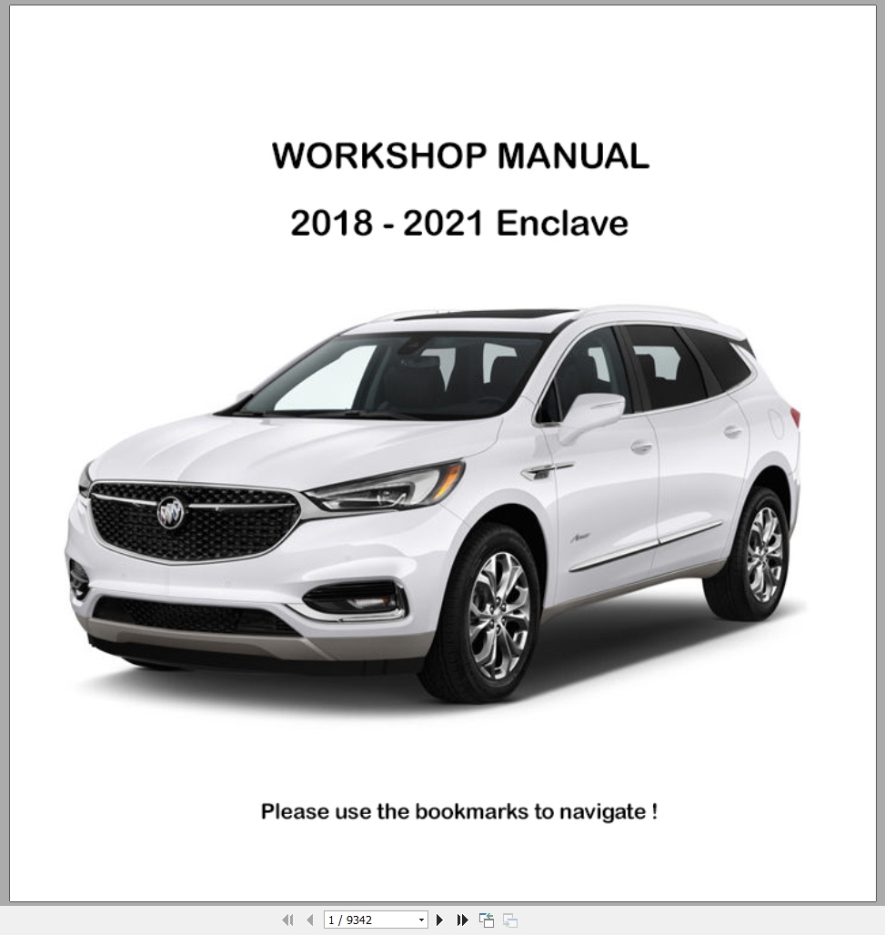 Buick Enclave 2018 2021 Workshop Manual 1