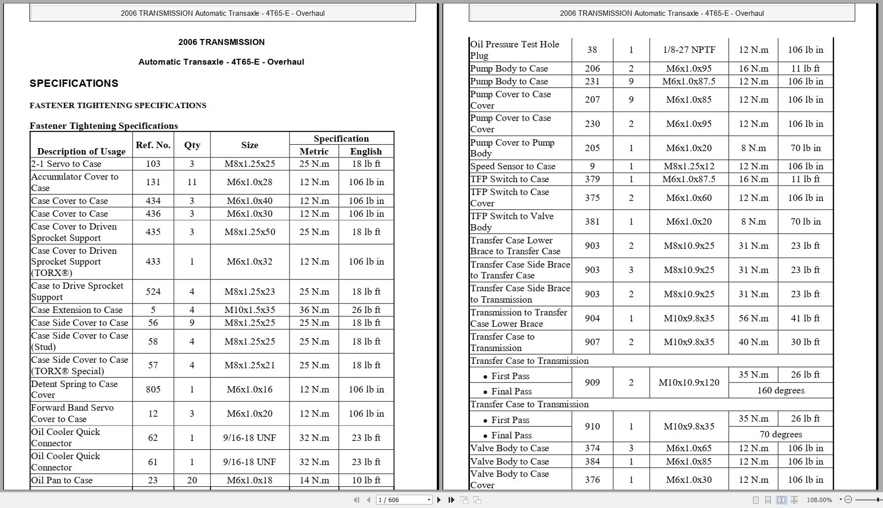 Buick GM Automatic Transmission Transaxle 4T65 E Overhaul Service Manual 2006 1
