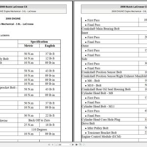 Buick LaCrosse 2008 3.6L Engine Mechanical Manual 1