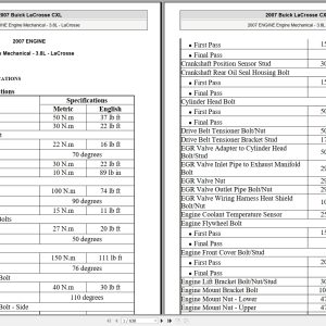 Buick LaCrosse CXL 2008 3.8L Engine Mechanical Manual 1