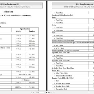 Buick Rendezvous CX 2006 3.6L LY7 Engine Mechanical Troubleshooting Manual 1