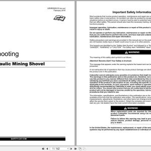 CAT Mining Shovel 6015B Troubleshooting Manual UENR5928 03 1