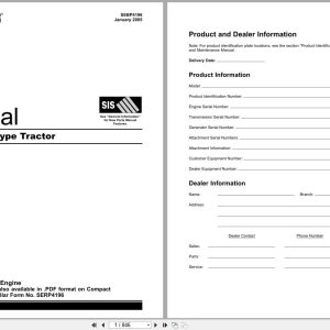 CAT Track Type Tractor D9R Parts Manual SEBP4196 1